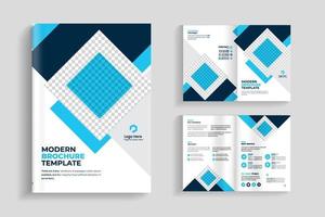 diseño de folleto bifold multipropósito mínimo abstracto o diseño de folleto de empresa corporativa. diseño de plantilla de folleto completamente organizado y editable. vector