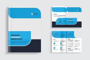 diseño de folleto bifold multipropósito limpio y mínimo o diseño de folleto de empresa corporativa. diseño de plantilla de folleto completamente organizado y editable. vector