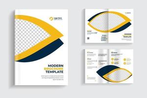 diseño de folleto bifold multipropósito mínimo abstracto o diseño de folleto de empresa corporativa. diseño de plantilla de folleto completamente organizado y editable. vector