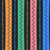 étnico tribal geométrico folk indio escandinavo gitano mexicano boho africano ornamento textura sin costura patrón zigzag punto línea vertical rayas color impresión textiles fondo vector ilustración