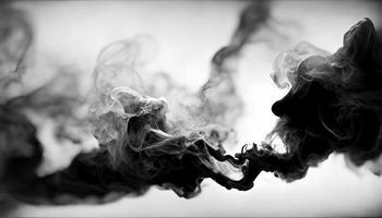 humo abstracto en fondo blanco y negro, arte digital, concepto de halloween foto