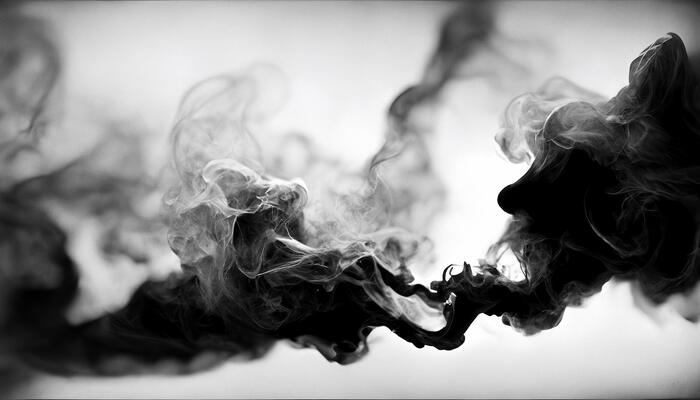 Abstract smoke in black and white background, digital art, halloween