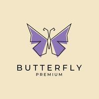 butterfly logo vector line art icon illustration design