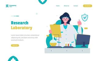 Laboratory research doctor illustration concept vector