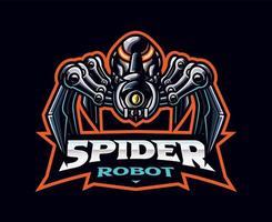 diseño de logotipo de mascota araña vector