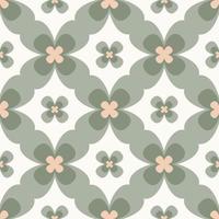 Retro vector seamless pattern from the 60s, 70s. Seamless abstract flower vintage background in sixties hippie style. Great for label, print, packaging, fabric.