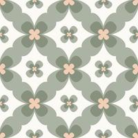 Retro vector seamless pattern from the 60s, 70s. Seamless abstract flower vintage background in sixties hippie style. Great for label, print, packaging, fabric.