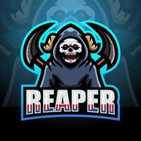 Grim reaper mascot design vector