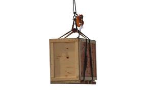 hook holding wooden container photo