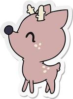 sticker cartoon of  kawaii cute deer vector