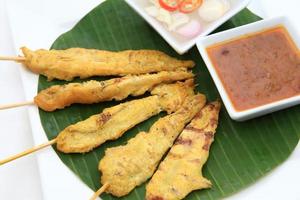 Barbecued Pork satay with Peanut Sauce photo