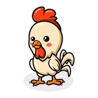 Cute little rooster cartoon standing vector