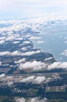 Scattered Clouds Seen from a Plane photo