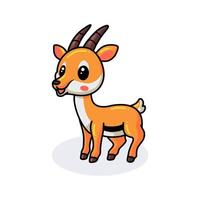 Cute little gazelle cartoon posing vector