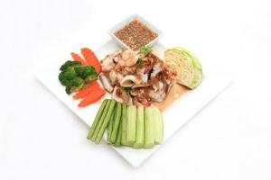 Seafood Thai Style salad in thai restaurant photo