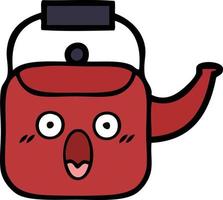 cute cartoon kettle vector