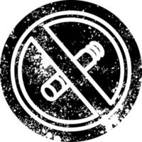 no smoking distressed icon vector