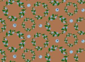 Seamless pattern with blueberries. Texture with berries in flat style. vector