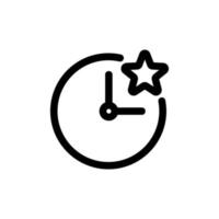 Favorite time icon vector. Isolated contour symbol illustration vector