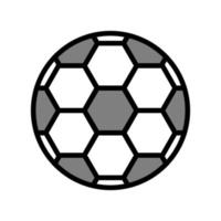 Ilustración de vector de icono de color de balón de fútbol