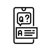 question and answer line icon vector illustration