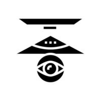 overview computer display glyph icon vector illustration