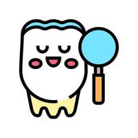 tooth research color icon vector illustration