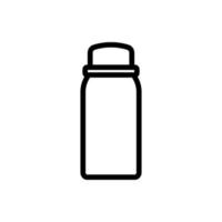 ilustración de contorno de vector de icono de botella de líquido de viaje