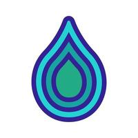 A layered drop icon vector. Isolated contour symbol illustration vector