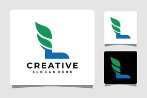 Letter L With Leaf Logo Template Design Inspiration vector