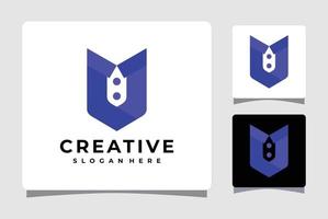 Letter U Tie Logo Template Design Inspiration vector