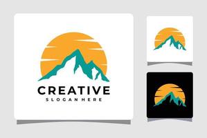 inspiración de diseño de plantilla de logotipo de montaña vector