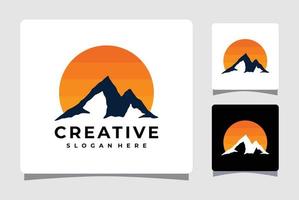 inspiración de diseño de plantilla de logotipo de montaña vector