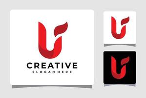 Abstract Letter U Logo Template Design Inspiration vector