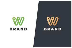 w carta logo vector concepto icono marca registrada. logotipo universal w marca