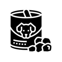 canned food for dog glyph icon vector illustration