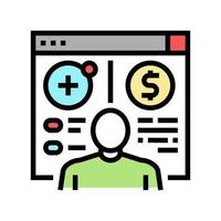 opening customer accounts color icon vector illustration