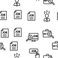 Job Hunting Vector Seamless Pattern