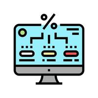 interest accrual on current account balances color icon vector illustration