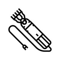 shear sheep electric tool line icon vector illustration