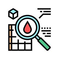 blood analyzing on sugar color icon vector illustration