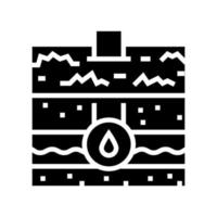 water communication land glyph icon vector illustration