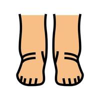 feet edema health disease color icon vector illustration