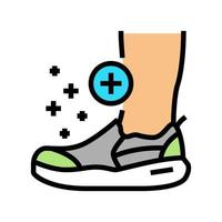 zapatos ortopédicos para pies color icono vector ilustración