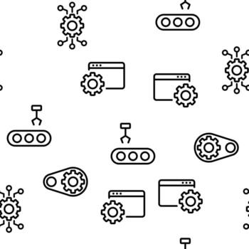 Automation Vector Seamless Pattern