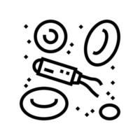 nanorobotics modern technology line icon vector illustration