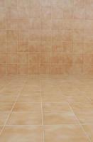 glossy ornamental stone tiled wall and floor in spacious bath room photo