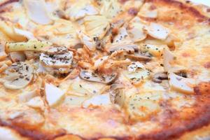 Pizza funghi with extra mushrooms photo