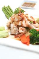 Seafood Thai Style salad in thai restaurant photo