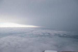 many cloud in blue sky photo